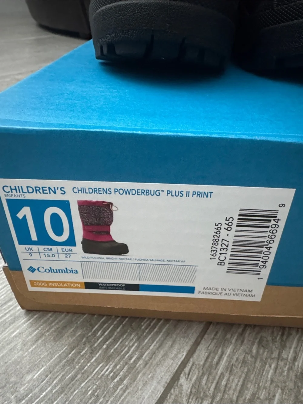 Columbia Kids Toddler Powderbug Plus II Print Winter Boots